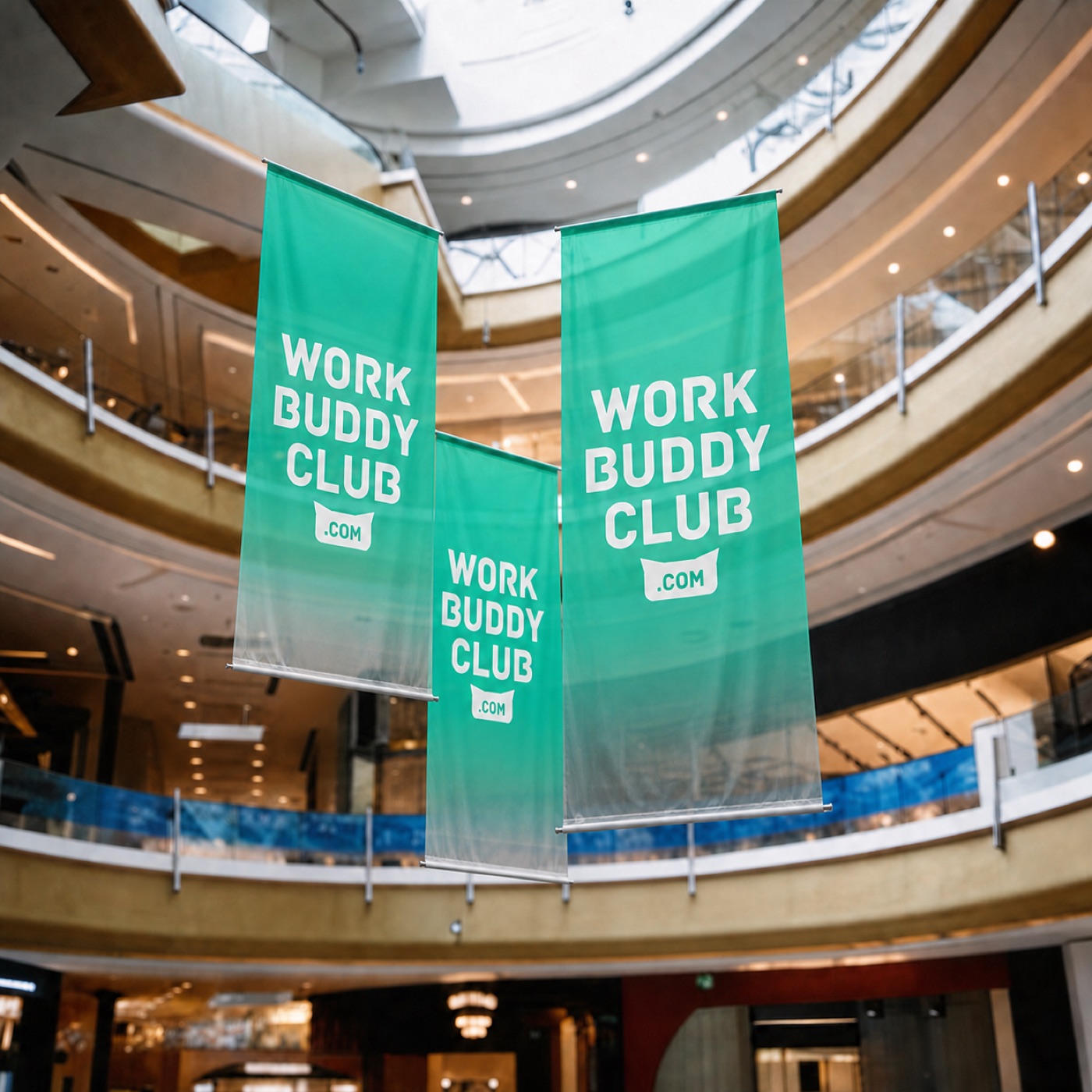 WorkBuddyClub 商场挂旗主视觉